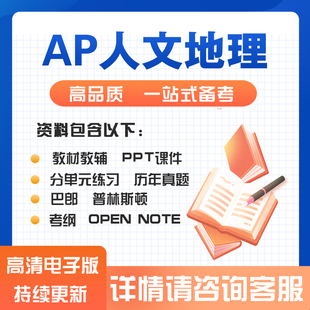 AP人文地理 Human Geography历年真题分单元练习教材教辅PPT课件