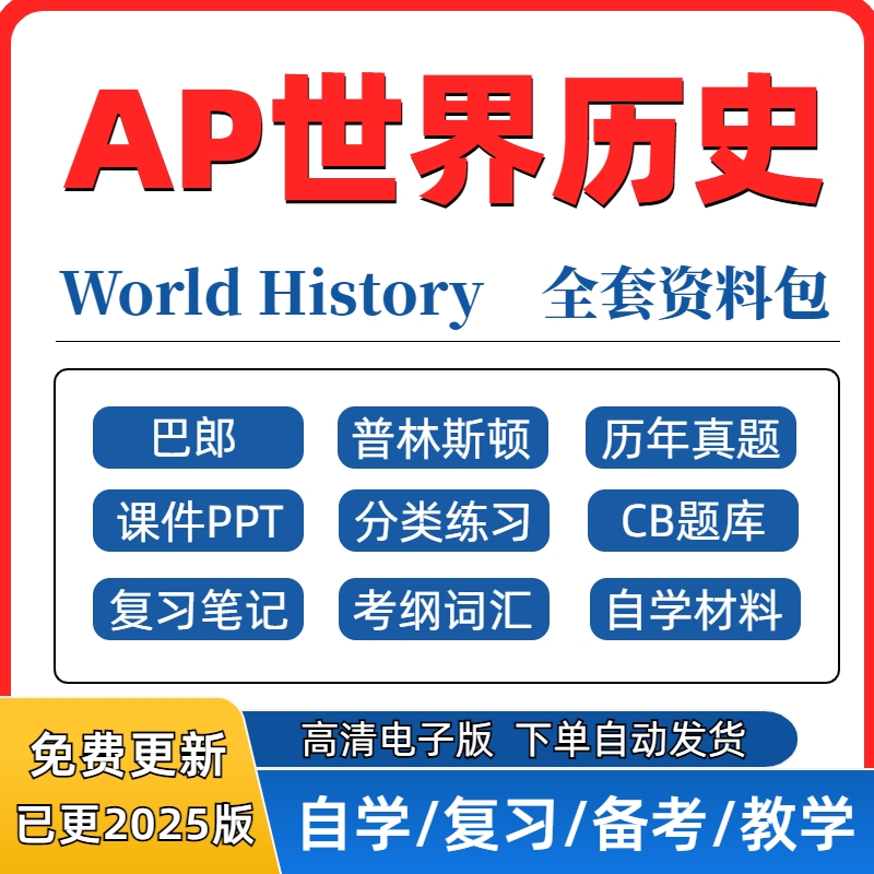 2025 AP World History世界历史历年真题课件PPT分单元练习复习笔