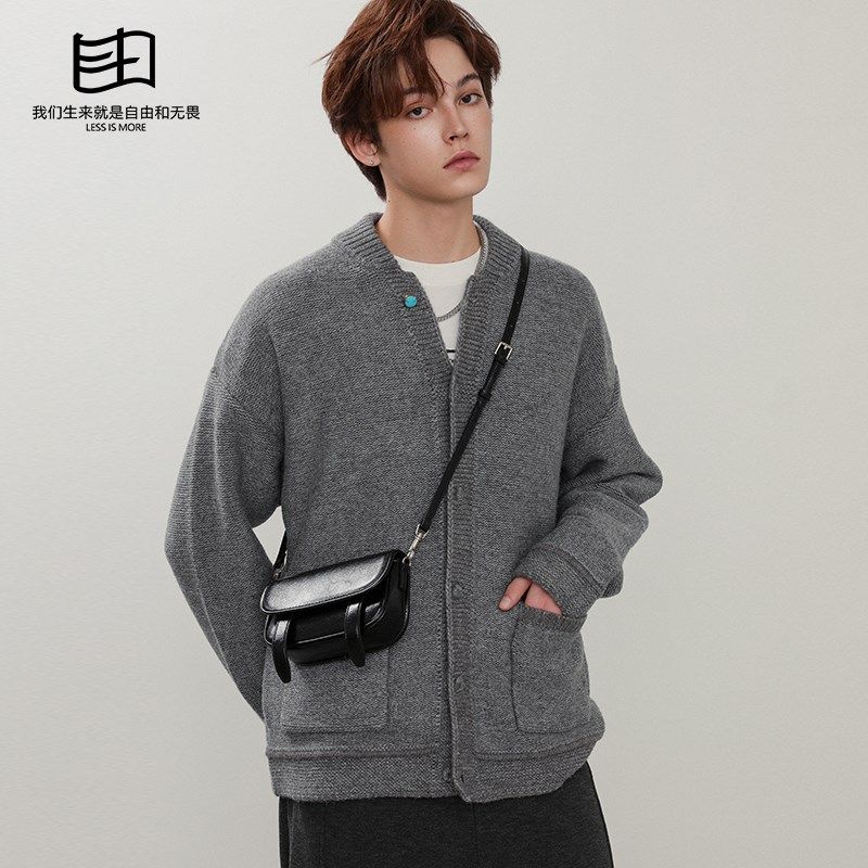 简约通勤斜挎手机包2025新款男包迷你小包包高级感软皮Z单肩小挎