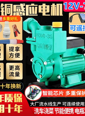 直流全自动增压自吸泵农用1s2V24V48V60v72伏电动车浇灌加压抽水