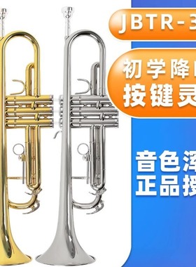 JINBAO津宝小号乐器降B调专业JBTR- 300黄铜管初学者演奏学校乐团