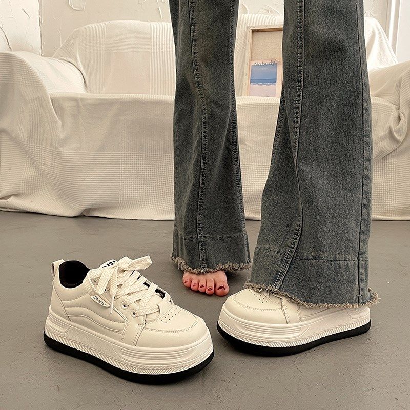超火高级感厚底i小白鞋女春秋百搭小众板鞋2024新款爆款休闲运动,女鞋,休闲板鞋,淘宝优惠券,粉丝福利购,淘宝优惠卷