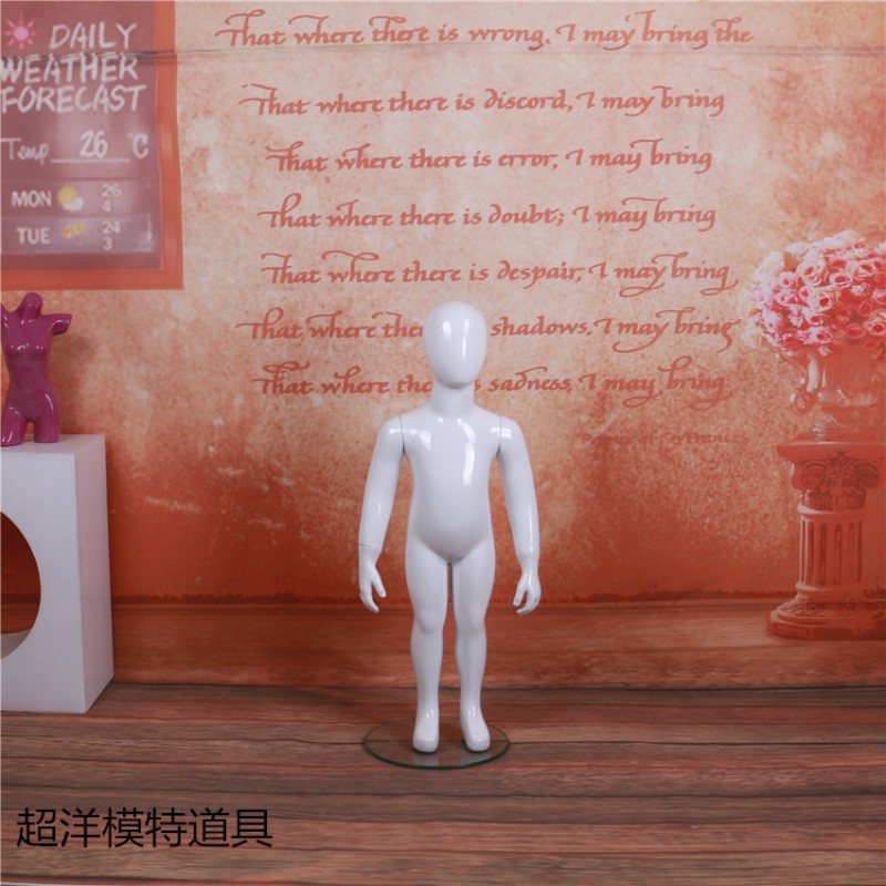 儿童服装模d特道具全身亮白玻璃钢小孩童装婴儿试衣假人体模特道