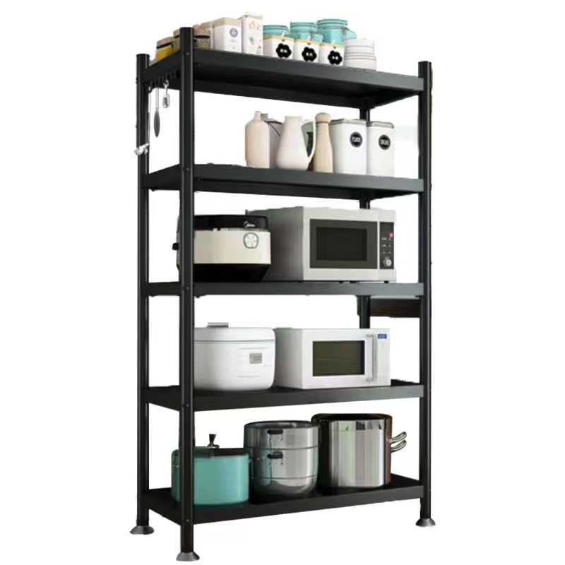 跨境厨房置物架落地多层储物架可移动微波炉烤箱收纳放锅货架