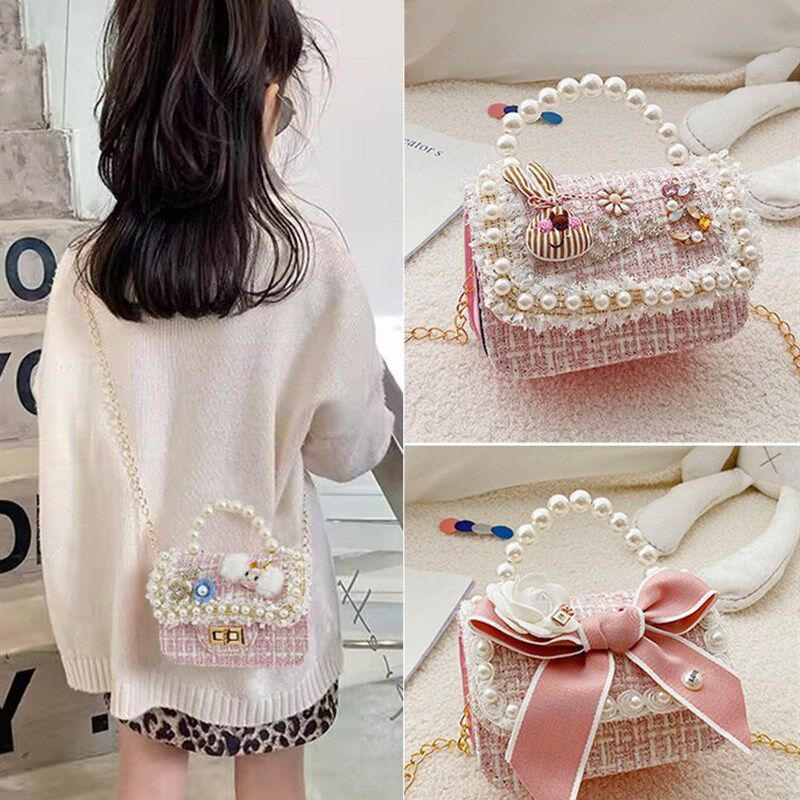 儿童包包女可爱女童斜挎包2023冬季新款时尚公主小女孩拜年背包