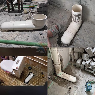 pvc扁管配件大全50 75 110 马桶移位器 三通弯头转圆管及塑料接头