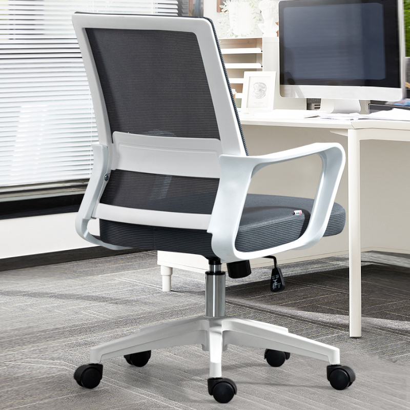 职员办公椅家用电脑椅升降转椅学生宿舍书桌椅子弓型座椅子靠背凳