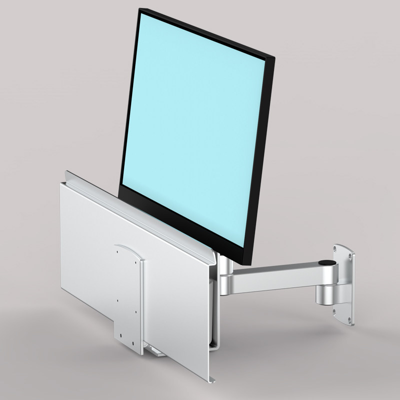 显示器键盘一体支架电脑显示屏带键盘托架工业设备机械臂折叠壁挂