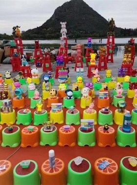 圈塑料高夜市摆地摊西瓜水果凳红色喜庆金边垃圾桶装圈筐子