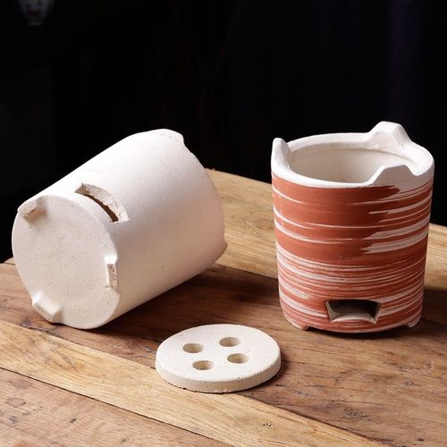 烧水炉煮茶炉小型炭炉手工耐高温小炭炉粗陶小型碳粗陶茶壶土陶