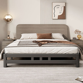 铁艺床现代.实木床加固铁床床出租房用单铁床架