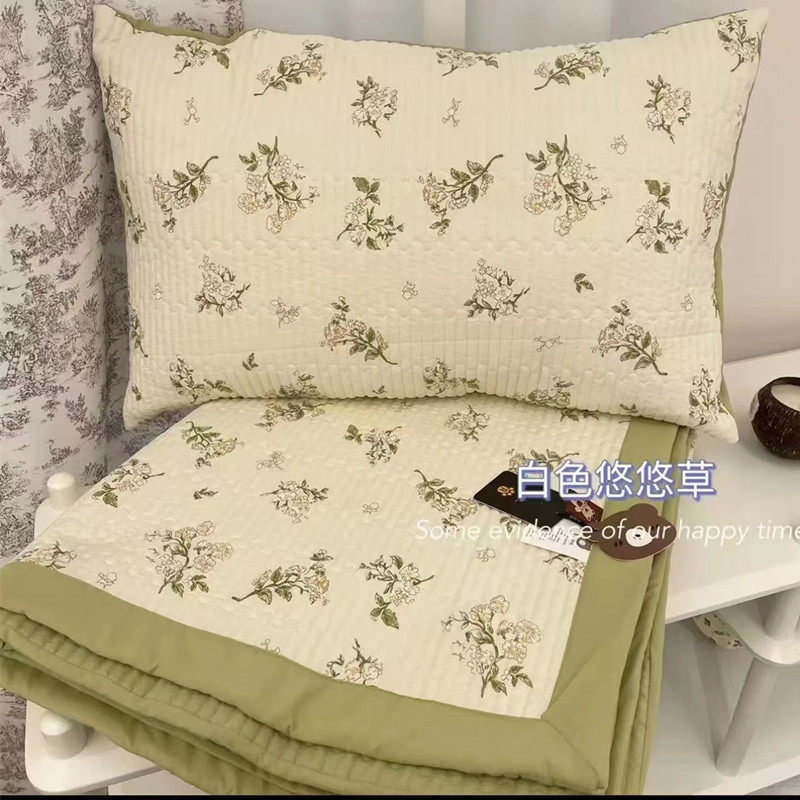 22新款床盖单件三件铺盖柔软舒适四季通用加厚绗缝