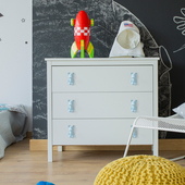 卡通爱男孩拉手儿童房定制门书柜子抽屉灰色黑色小把手