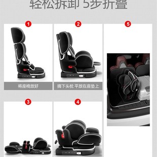 儿童安全座椅汽车用折叠便携式坐椅简便宝宝岁以上2