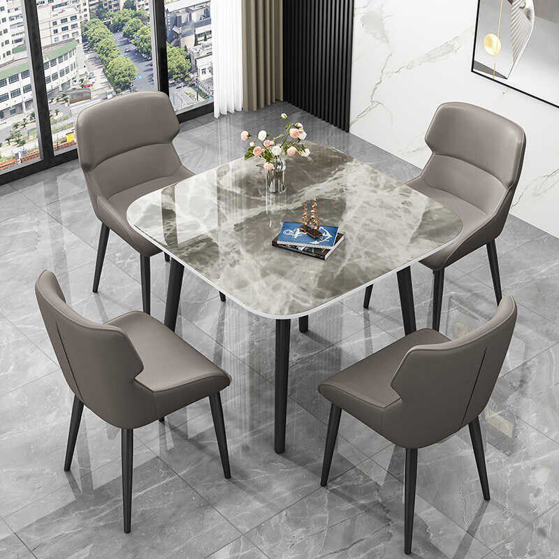 岩板方形家用小户型餐桌阳台售楼处谈判接待洽谈办公椅子,住宅家具,岩板餐桌,淘宝优惠券,粉丝福利购,淘宝优惠卷