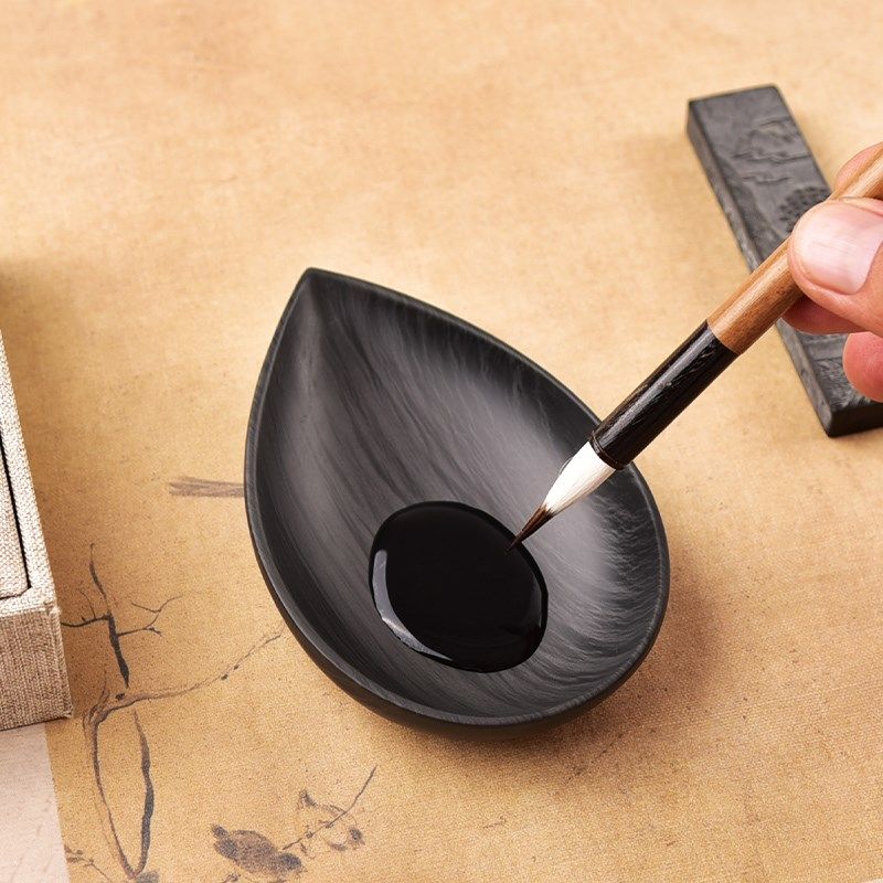 天然水滴歙砚书法砚台石料墨碟墨池墨盘磨墨墨汁毛笔墨水砚石初学,文具电教/文化用品/商务用品,文房四宝,淘宝优惠券,粉丝福利购,淘宝优惠卷