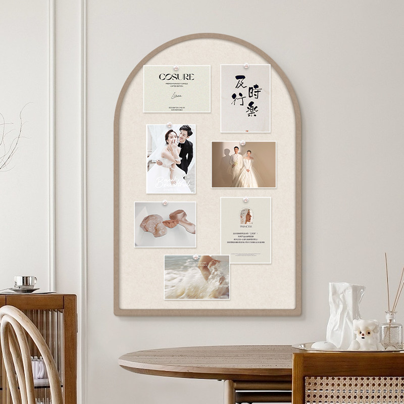 毛毡墙贴照片墙背景板in风拱门软木墙板留言板记事板照片展示墙题