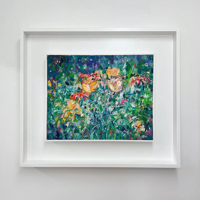 免装裱油画框带画布外框亚麻油画布成品装饰画丙烯肌理画框 定制