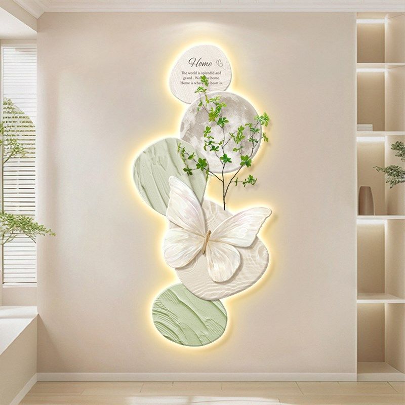 石来运转奶油风玄关装饰画高级感门正对墙装饰画走廊尽头壁灯画,家居饰品,氛围画/灯画,淘宝优惠券,粉丝福利购,淘宝优惠卷