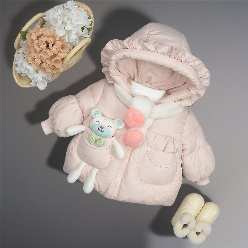 女童羽绒棉服冬装2024新款洋气婴幼儿童外套宝宝衣服冬季加厚棉袄
