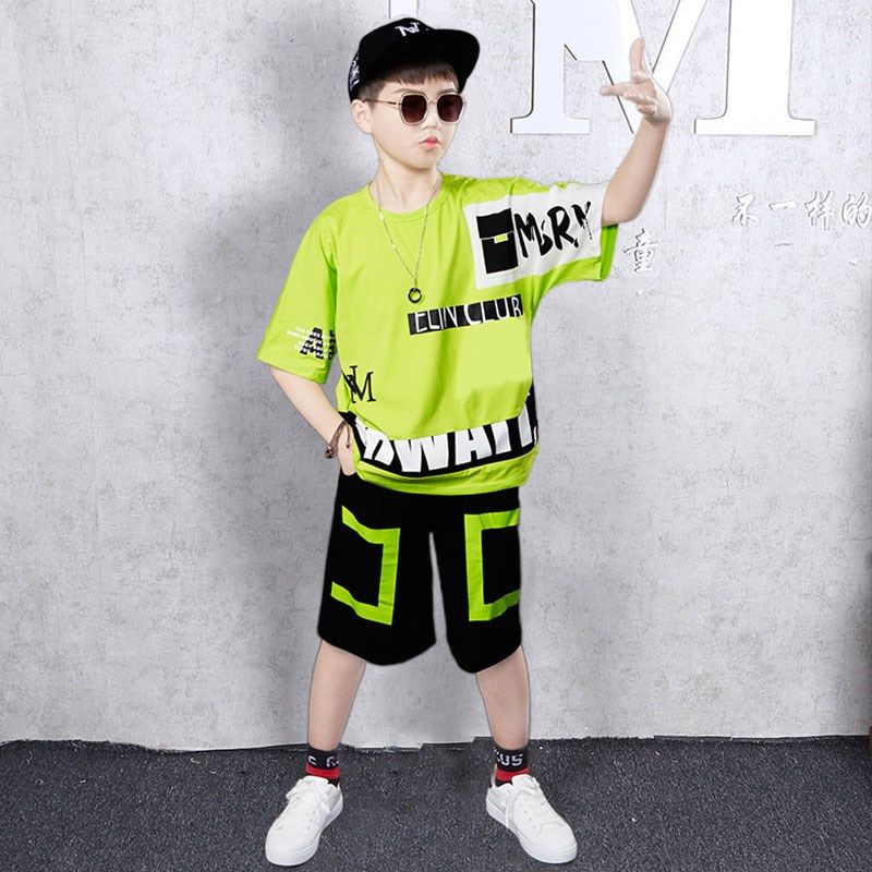 大童男装T恤短袖夏装套装2024新款9男童装夏季半袖短裤衣服多巴胺