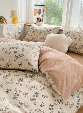 100全棉纯棉四件套180x20v0x220x240床单被套床上三件套被罩春秋