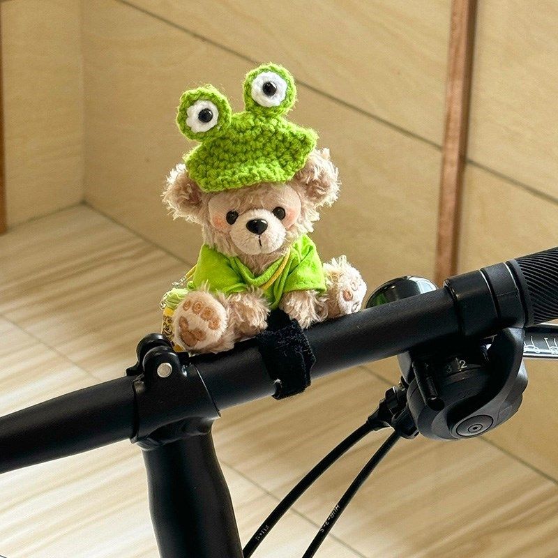 自行车装饰玩偶公路电动车小配饰趴趴公仔摆件可爱雪莉玫钥匙扣女