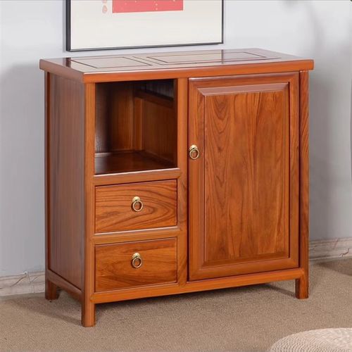 中式实木茶台烧水柜家用客厅茶水柜办公室移动茶桌边柜储物收纳柜