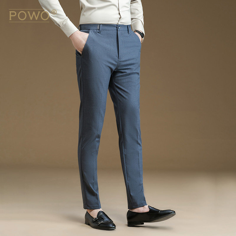 男士西裤韩版潮流西服裤修身商务正装百搭免烫休闲裤子小脚西装裤