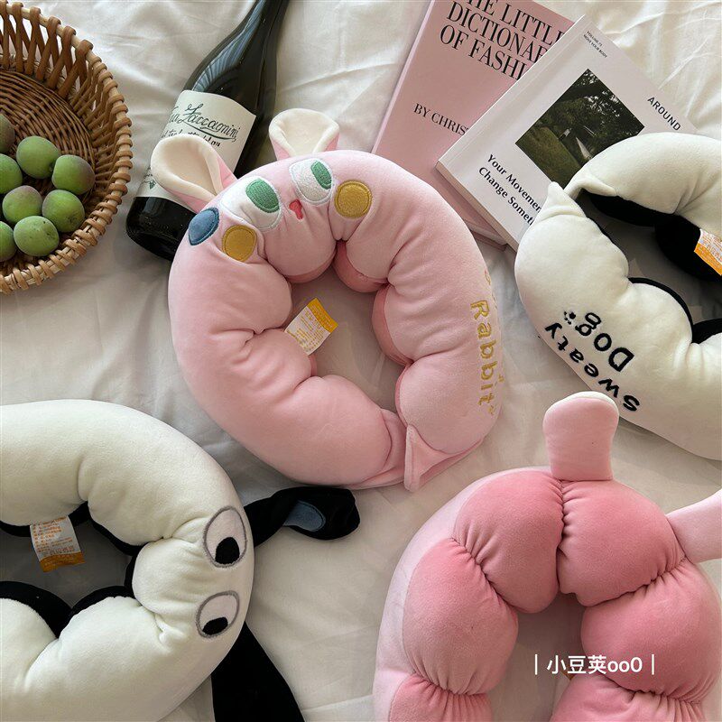 可爱U型枕护颈枕学生卡通飞机旅行靠枕护脖子办公室午Z睡枕头礼物