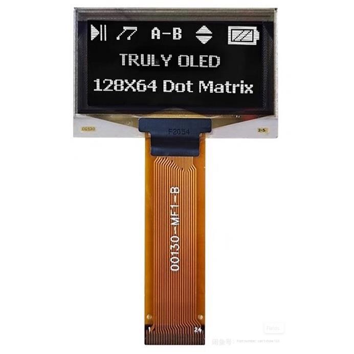 1.54寸OLED显示屏，白光/蓝光，SSD1305Z的驱动，00130-MF1-B