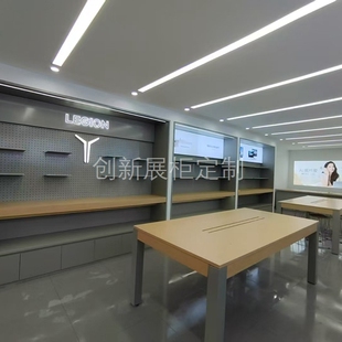 联想电脑笔记本体验台配件展示柜台式电脑展示综合前台服务台边柜