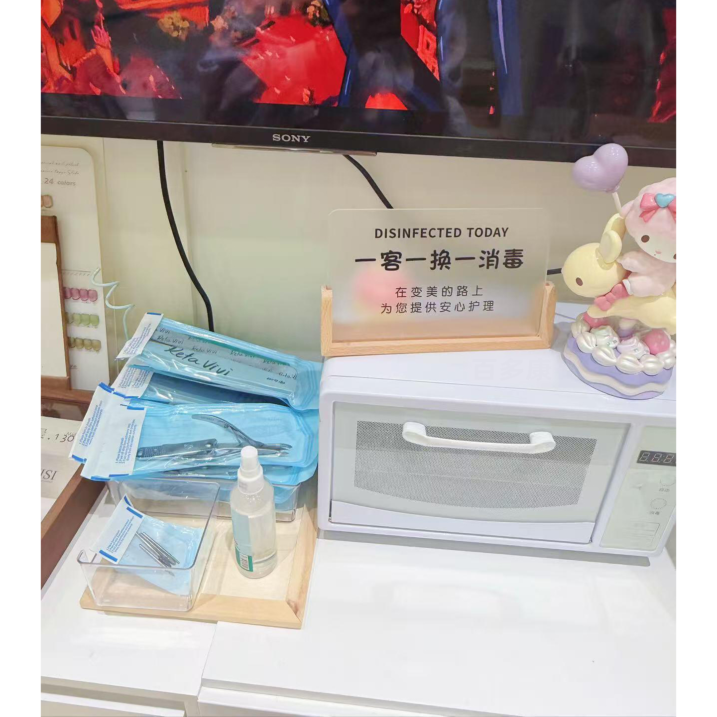 图书杀菌器白色双眼皮手术口腔消毒柜镊子文件医院美甲工具消毒柜