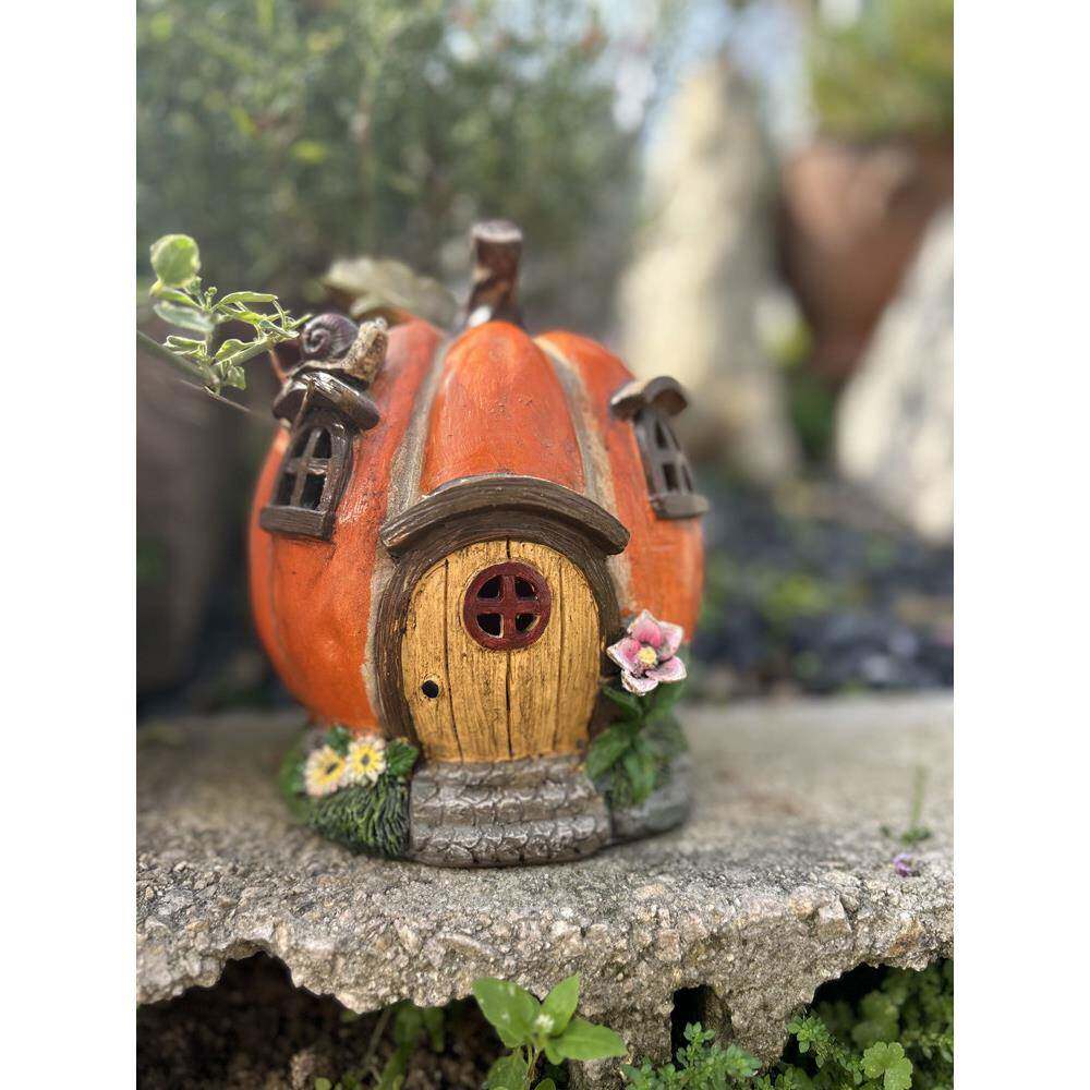 欧洲南瓜屋太阳能灯花园庭院阳台树脂装饰幼儿园儿童房景观装饰