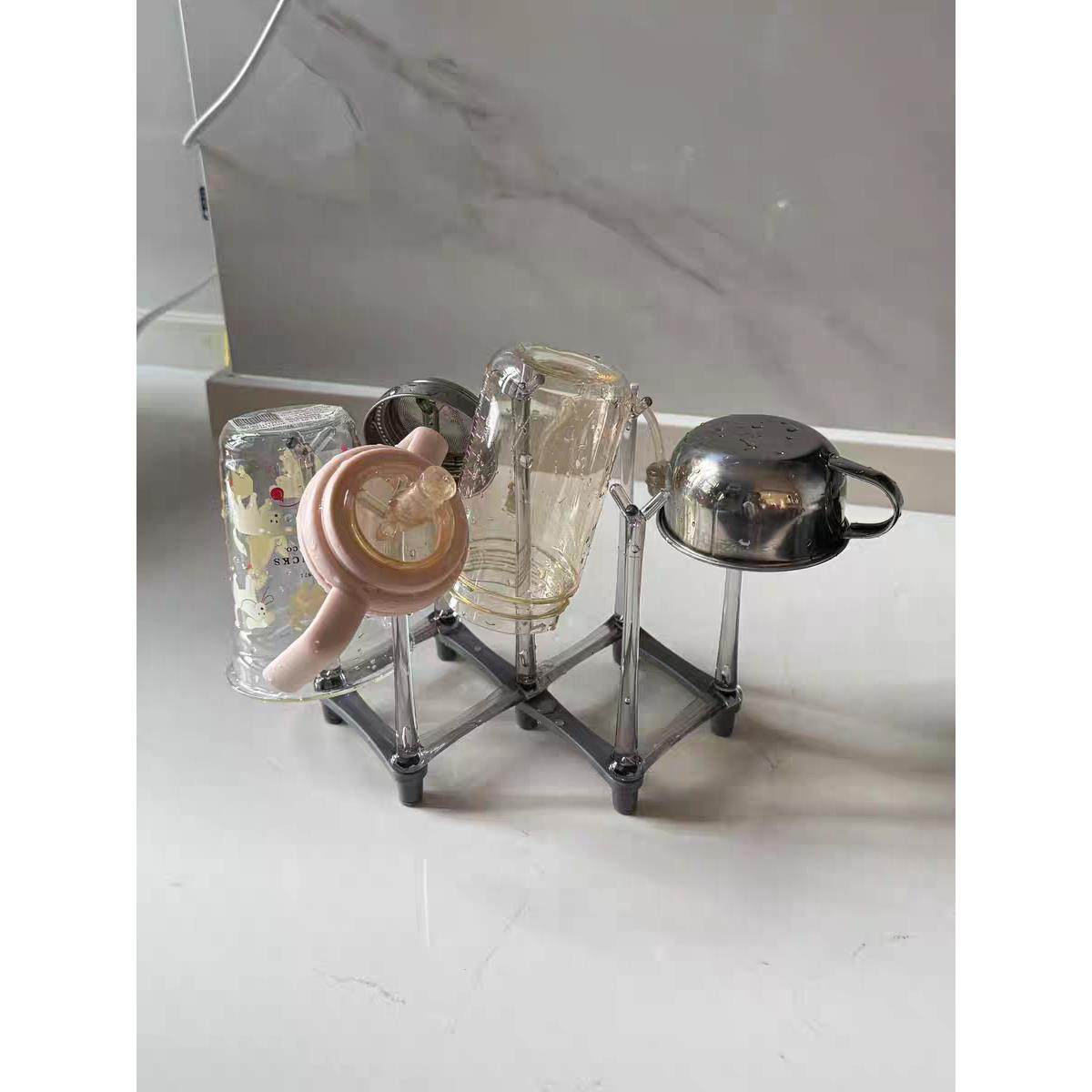 【厨房好物】可折叠沥水杯架高级感轻奢餐边柜桌面倒挂置物,家庭/个人清洁工具,杯架,淘宝优惠券,粉丝福利购,淘宝优惠卷