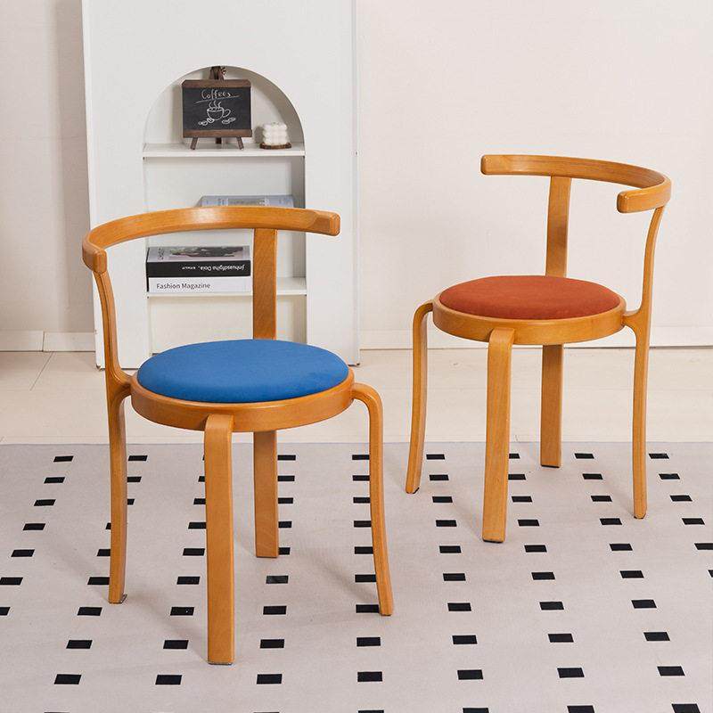 中古设计师实木餐椅 北欧家用可叠放吃饭椅子小户型靠背餐桌椅,住宅家具,餐椅,淘宝优惠券,粉丝福利购,淘宝优惠卷