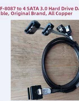 原装正向Mini SAS线36P SFF8087转4SATA3.0服务器一分4硬盘数据线