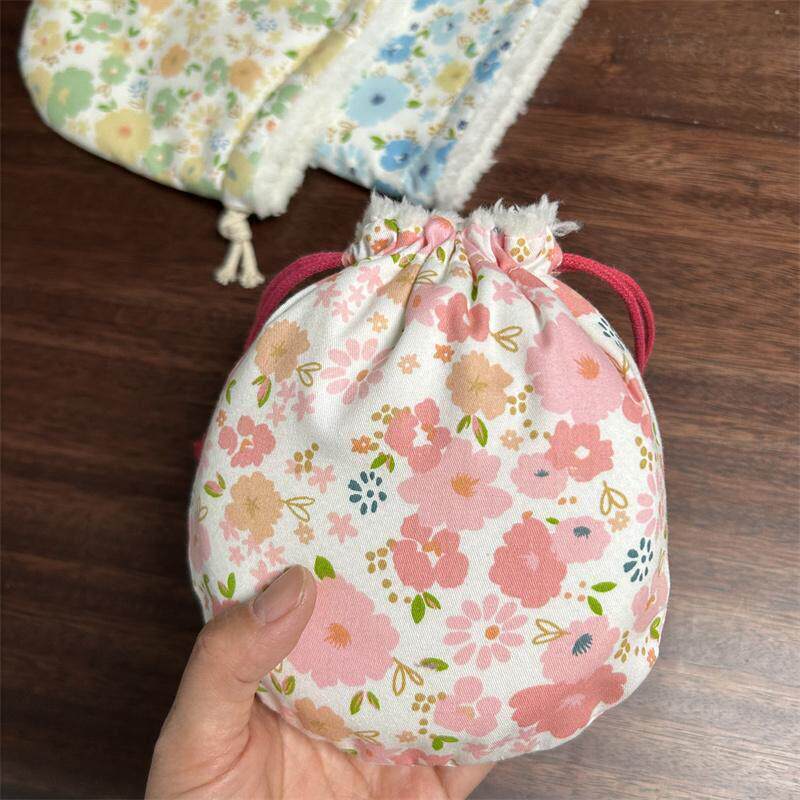 暖手宝布袋 双层加厚电热饼保护布套 毛绒保温布套汤婆子制定空袋