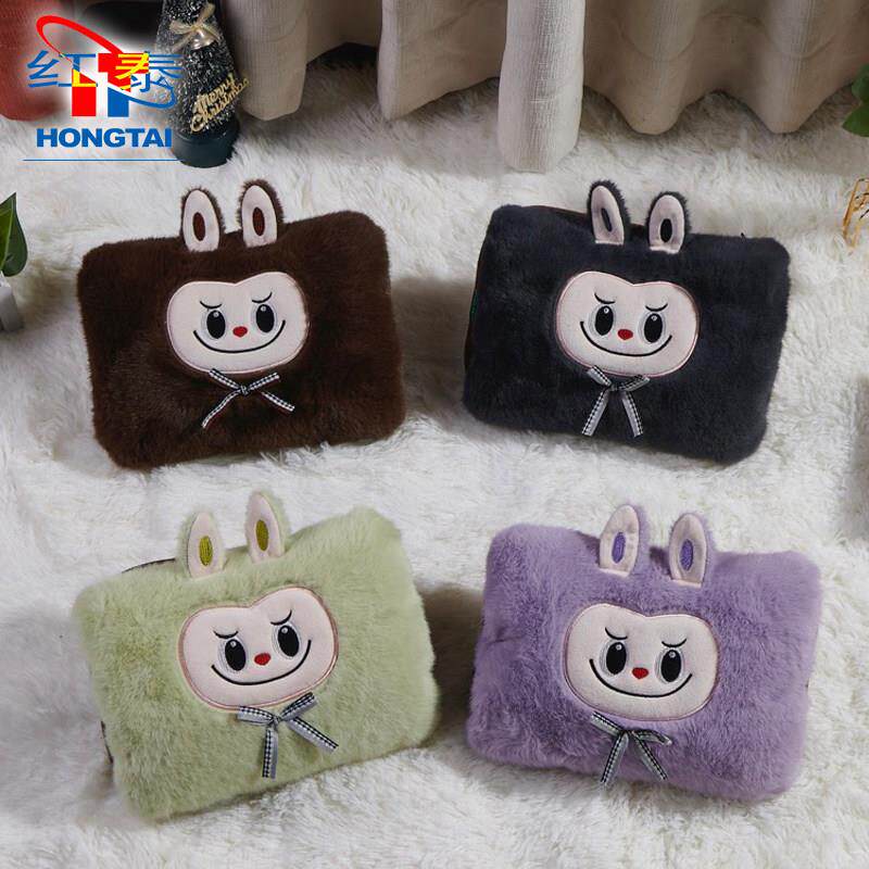 红泰卡通可爱暖手宝电热暖手宝 防爆毛绒注水双插手可拆洗电热暖