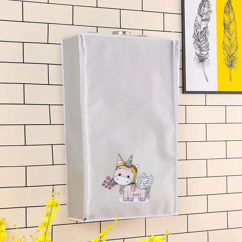 燃气热水器装饰遮挡罩8克拉 天然气炉子套壁挂燃气炉罩印花防尘罩