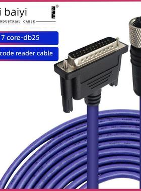 M12转DB25连接线 兼容得利捷条形码读码器线CAB-DS03-S CAB-DS05