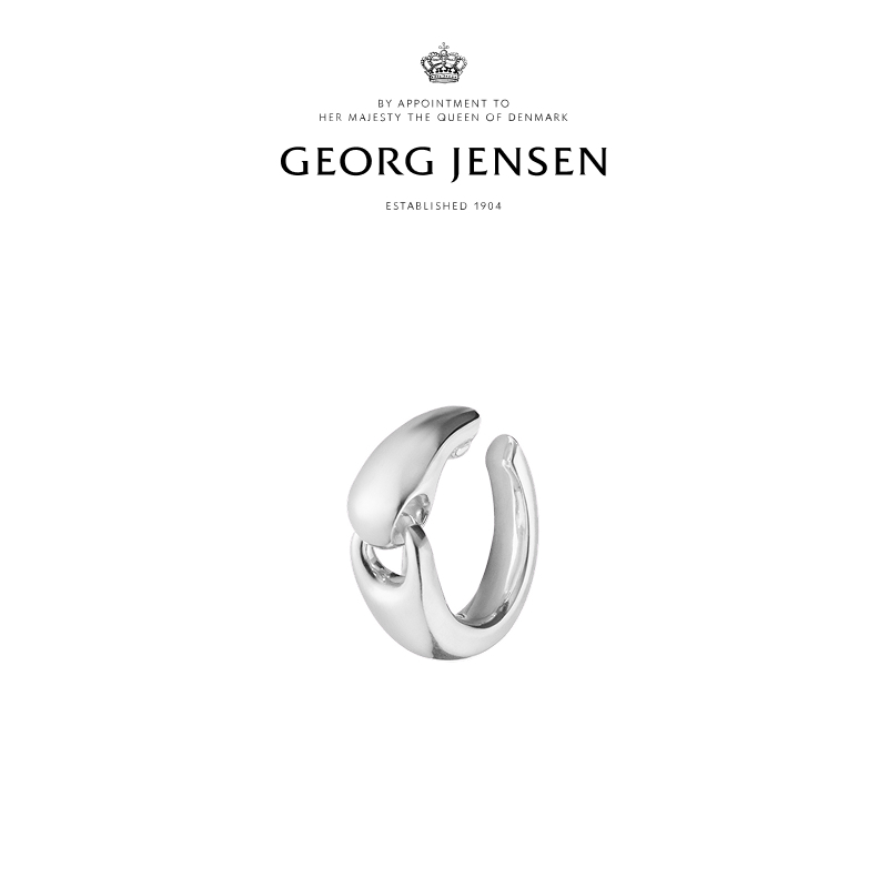 Georg Jensen乔治杰生 REFLECT 逆光系列耳骨夹925银饰耳环