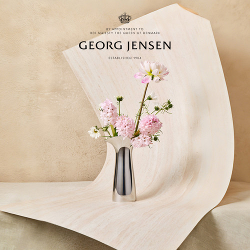 新婚礼物GeorgJensen乔治杰生花朵花瓶新婚摆件客厅插花轻奢高级