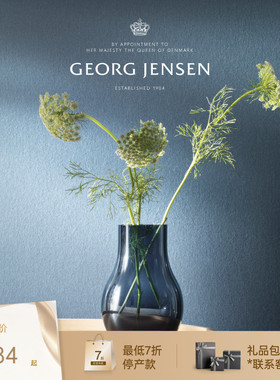 新年礼物GeorgJensen乔治杰生CAFU玻璃花瓶北欧客厅插花桌面摆件