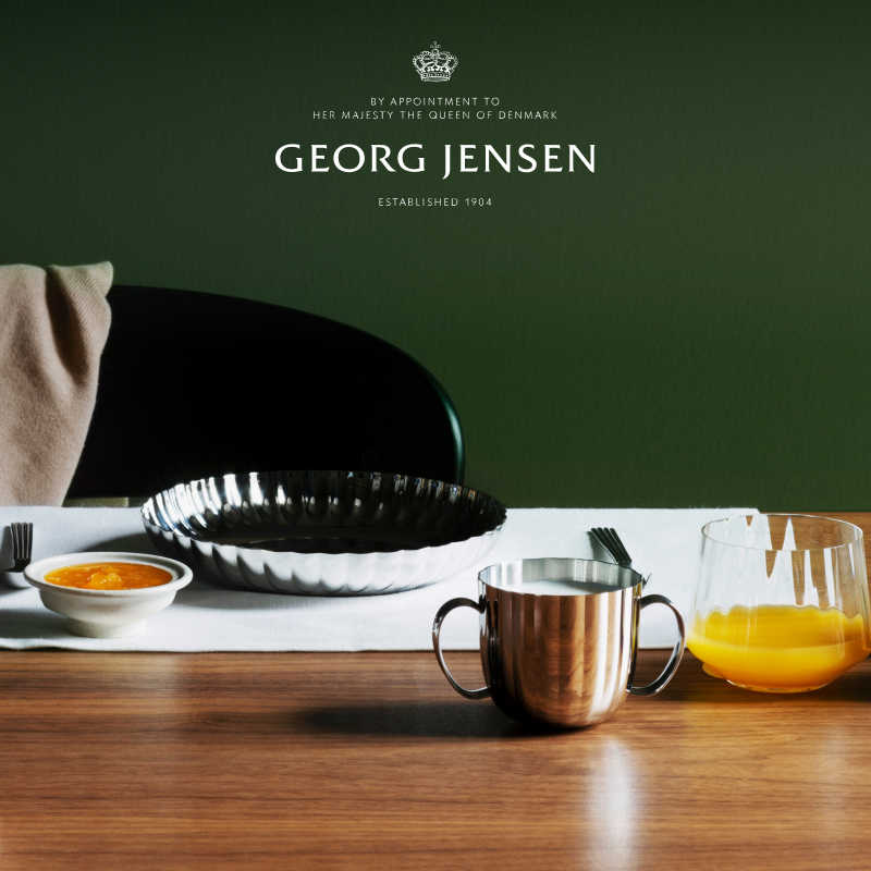 圣诞礼物GeorgJensen乔治杰生BERNADOTTE儿童餐碗两件套不锈钢