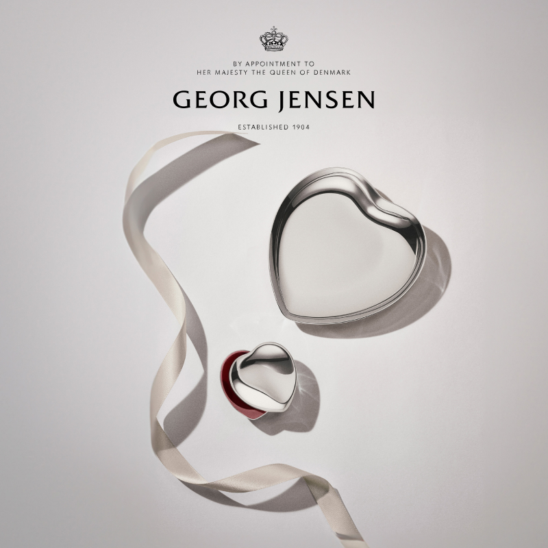 圣诞礼物GeorgJensen乔治·杰生心形置物盒迷你首饰盒桌面摆件