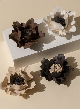 稀缺质感景德镇非遗手捏陶瓷花瓣线香插粗陶扩香香薰家居摆件闺蜜