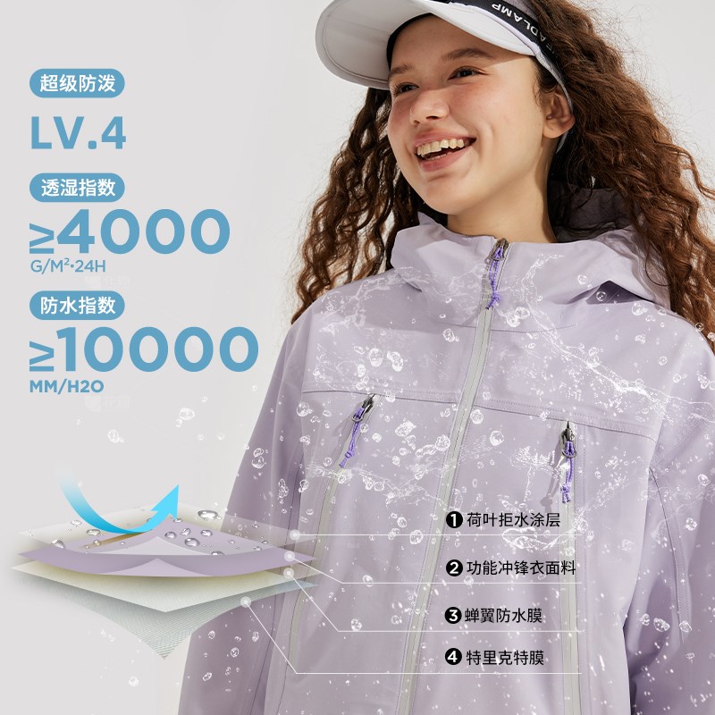 冲锋衣女款三合一羽绒内胆小个子2024新款户外防风防水徒步登山服