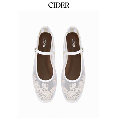 CIDER2026夏季新品刺绣网面玛丽珍平底鞋115379820