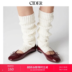 【明星同款】CIDER美式蝴蝶结浅口方头芭蕾平底玛丽珍鞋114813656